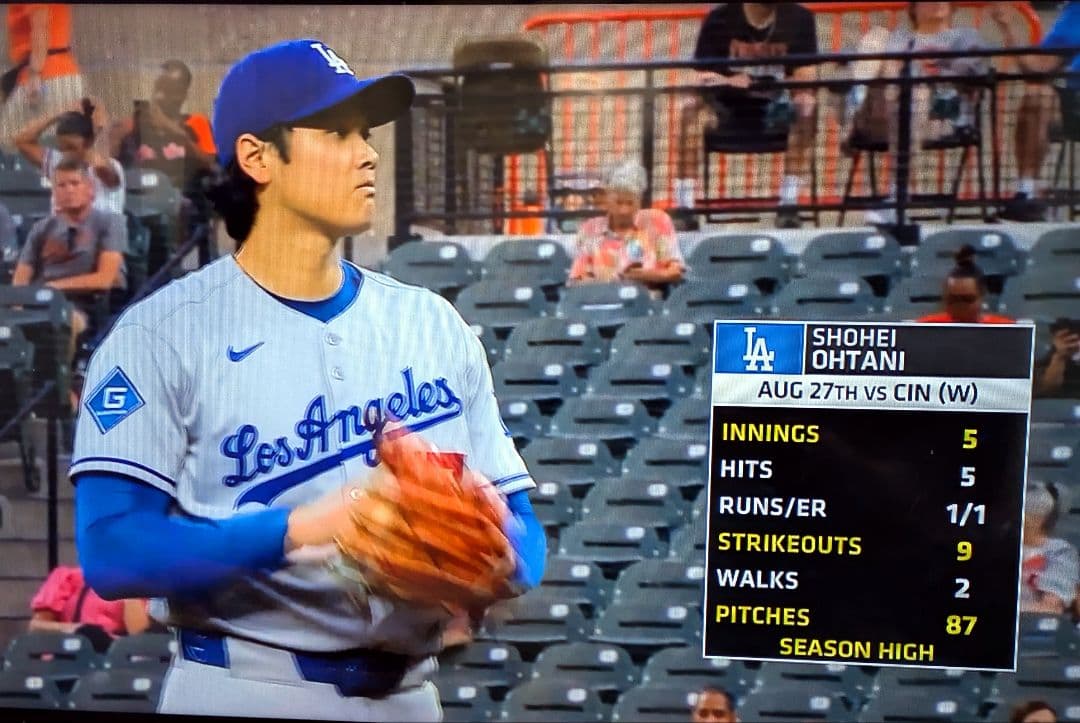 ピッチャー大谷翔平 緊急登板 オリオールズ戦 9月25日 一塁ベース