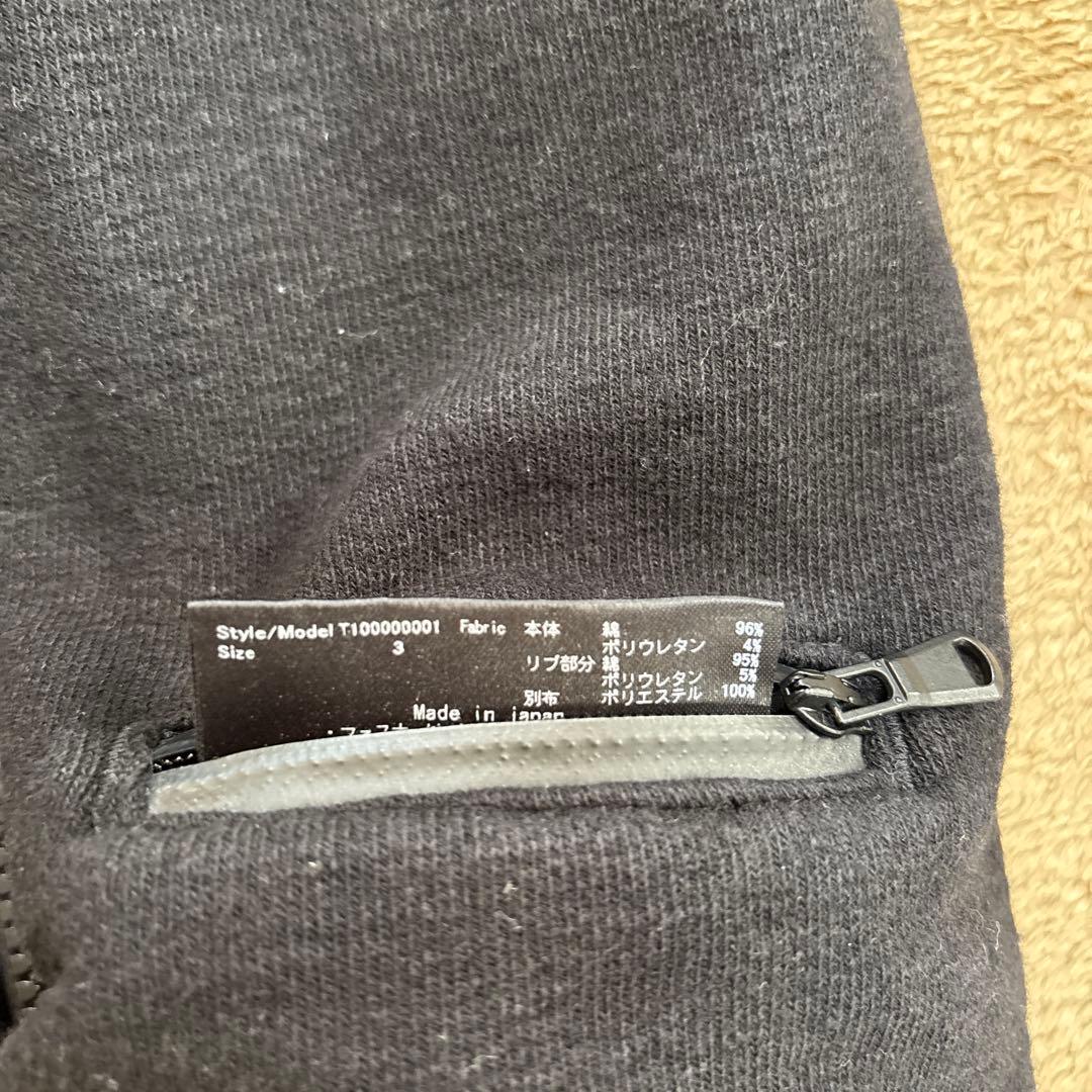 TFW49 ジップパーカー➕パンツ　セットアップ　黒 定価6.3万円