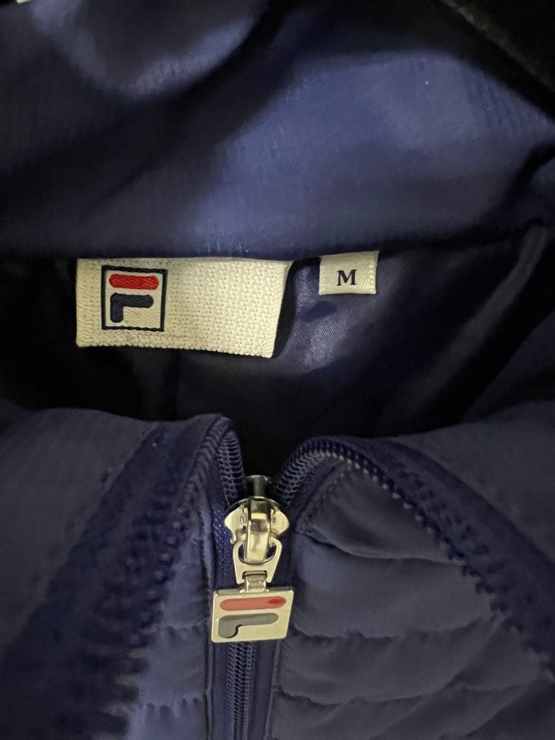 FILA ネイビーブルーキルティングジャケット M