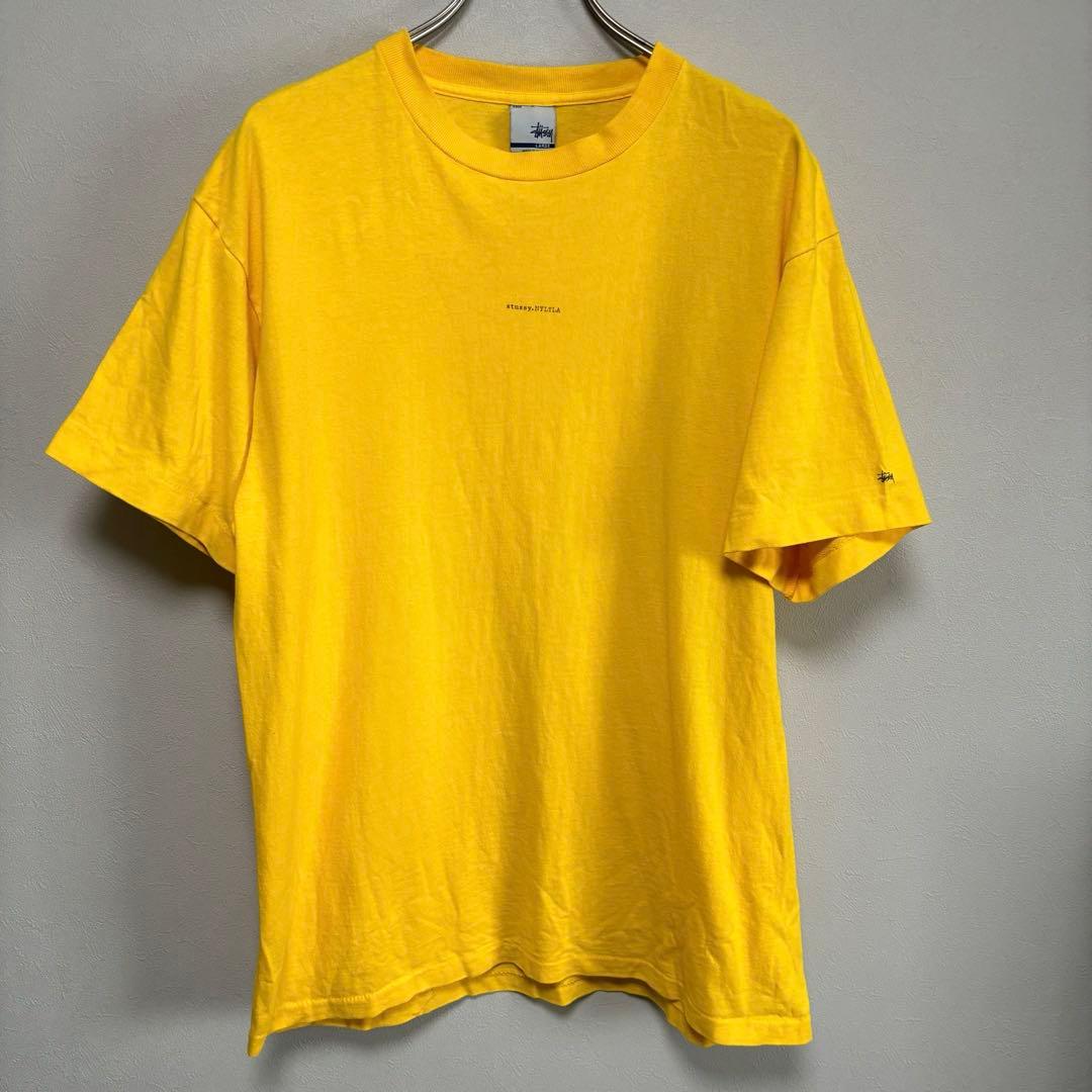OLD stussy オールド ステューシー Tシャツ USA製 黄色 イエロー
