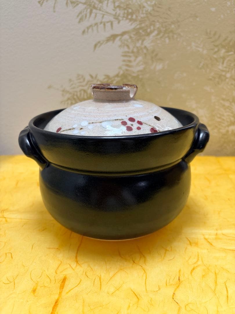 たち吉 ごはん鍋 土鍋 二合炊き しだれ梅 日本製 未使用品