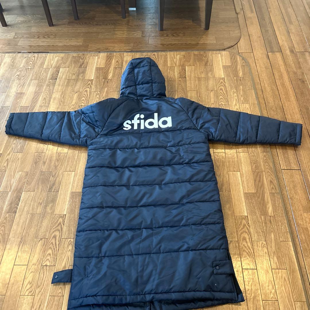 sfida フード付きネイビー ベンチコート　選抜ユニホーム