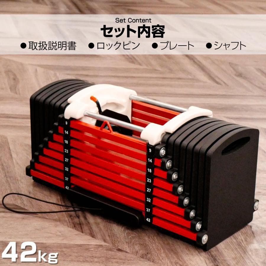 2395可変式ダンベル 42kg 2個セット 24段階調節 パワーブロック