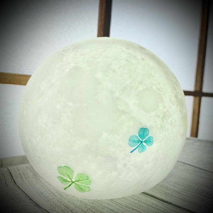 本物の四つ葉のクローバータッチライトஐ☘︎︎LEDライト2色タイプ✧̣̥̇ヒーリング効果♡