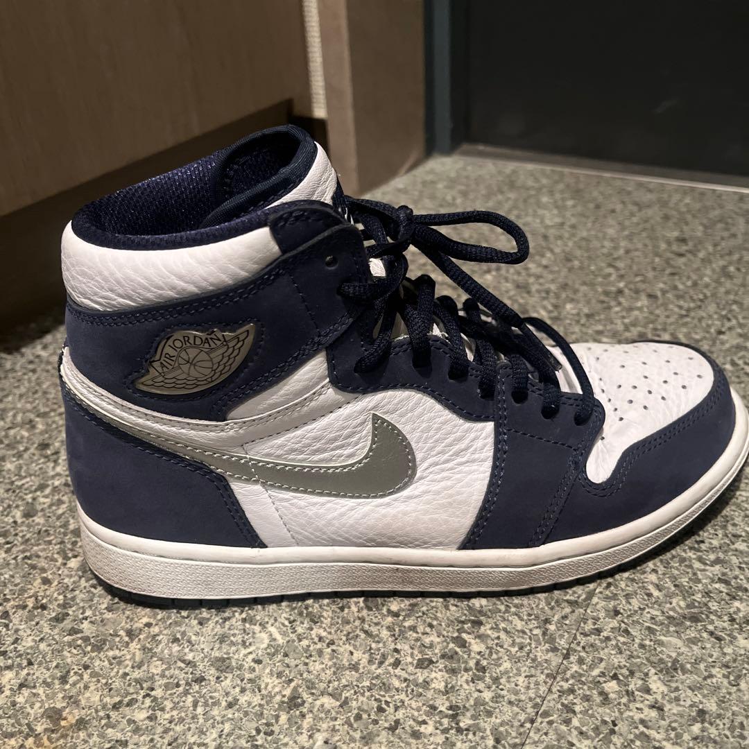 シューズ(男性用) Air Jordan 1 High OG White Midnight Navy