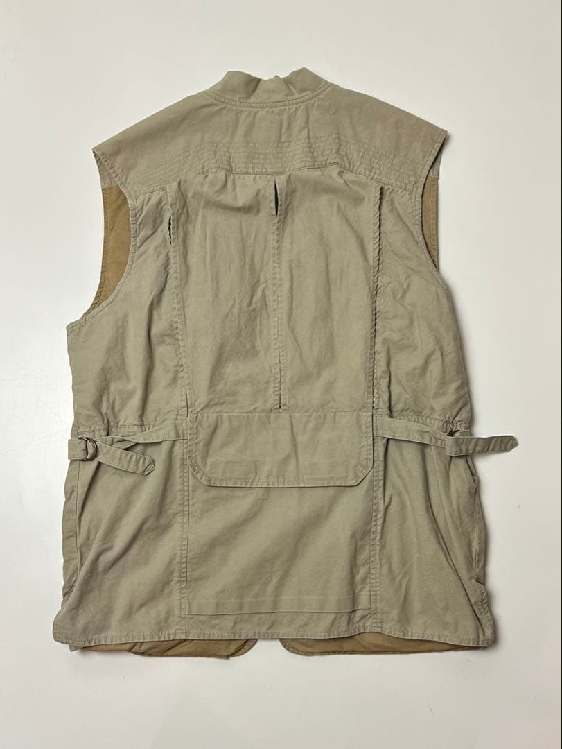 90's Eddie Bauer ベージュ　コットン　フィッシングベスト　M