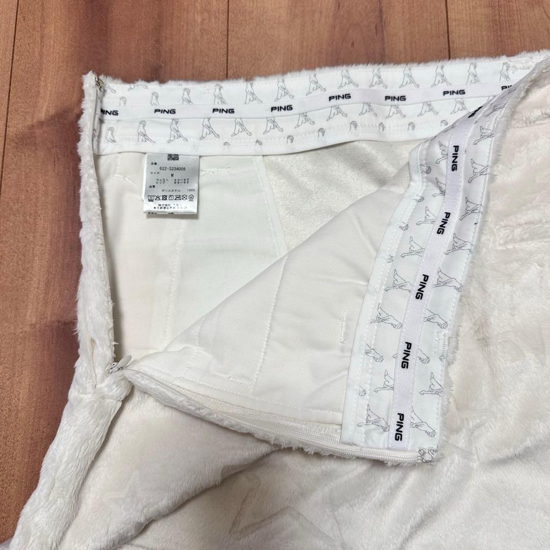 ベロア　セットアップ　フーディ　スカート　アイボリー　もこもこ　秋冬春　新品