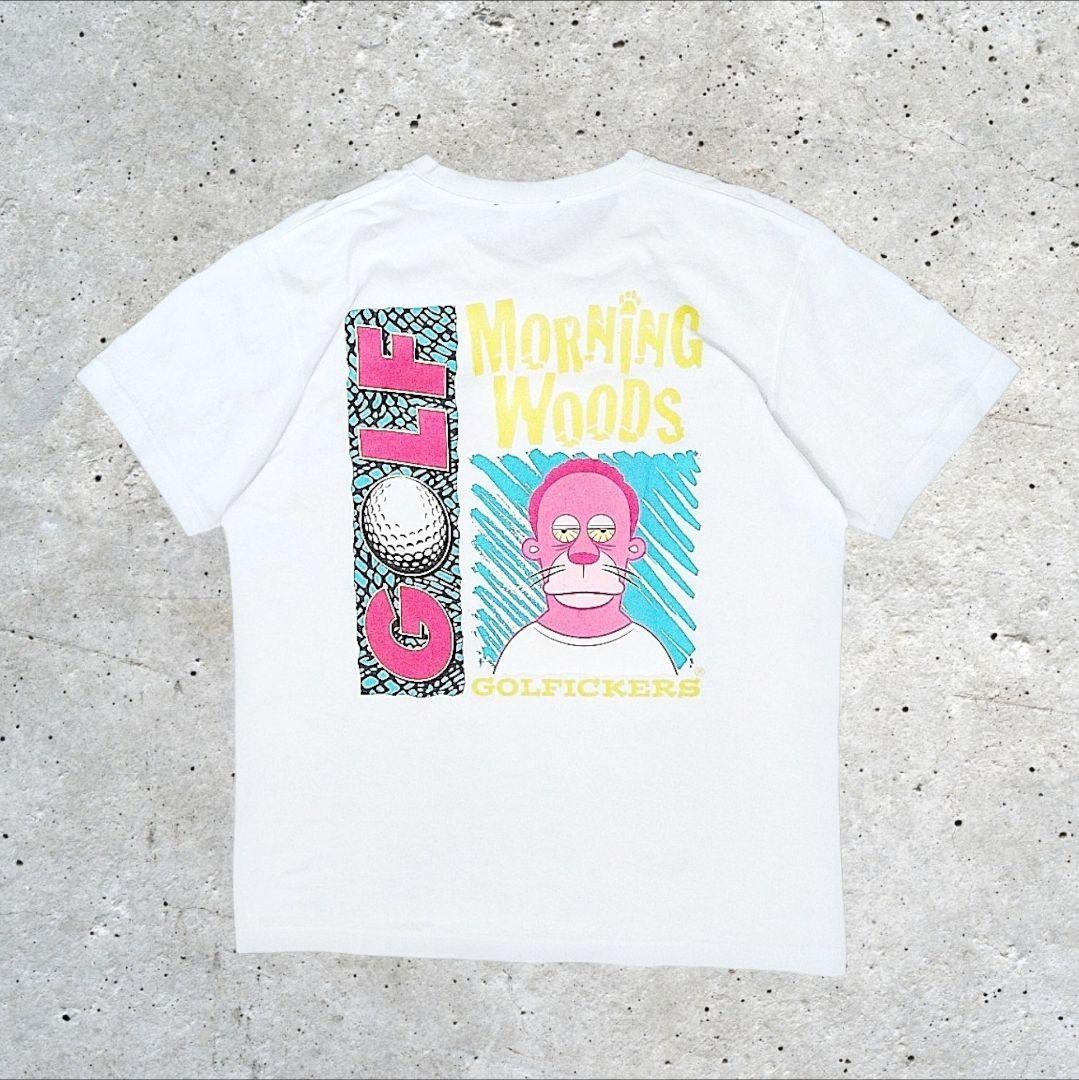 ゴルフィッカーズ Tシャツ M 白 メンズ ゴルフウェア 古着 レア