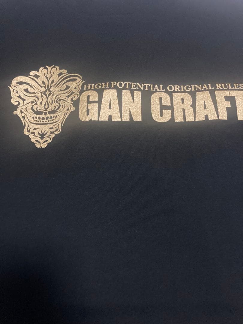 GAN CRAFT ロンT長袖シャツ XL ブラックゴールド送料込み