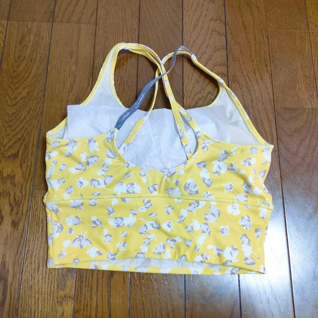 【新品】SUKALA ヨガトップス M フラワー イエロー