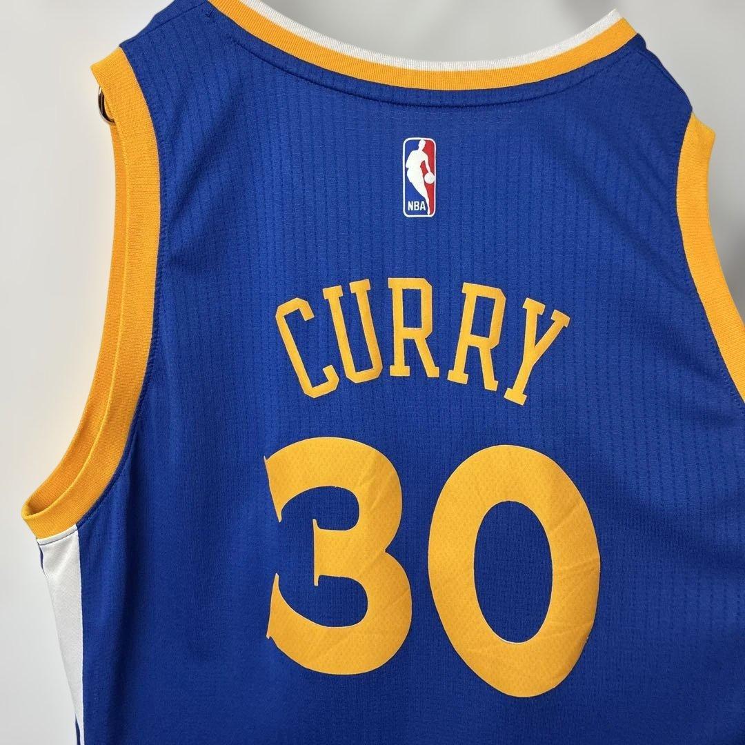 ゲームシャツ　バスケユニフォーム　アディダス　NBA ウォリアーズ　カリー　青