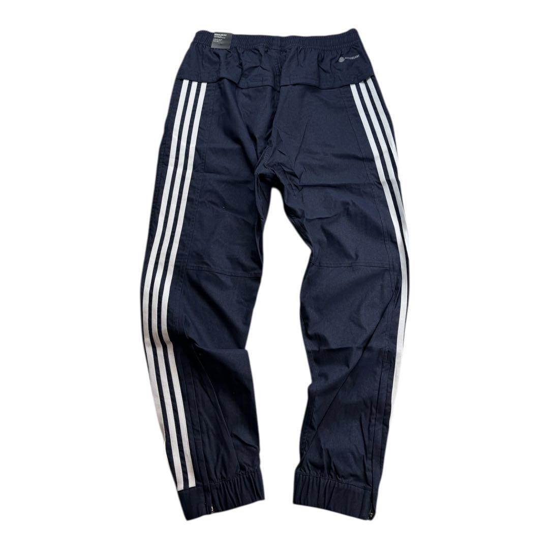 E2新品 XL アディダス adidas デニム風ウーブンセットアップ 上下 紺