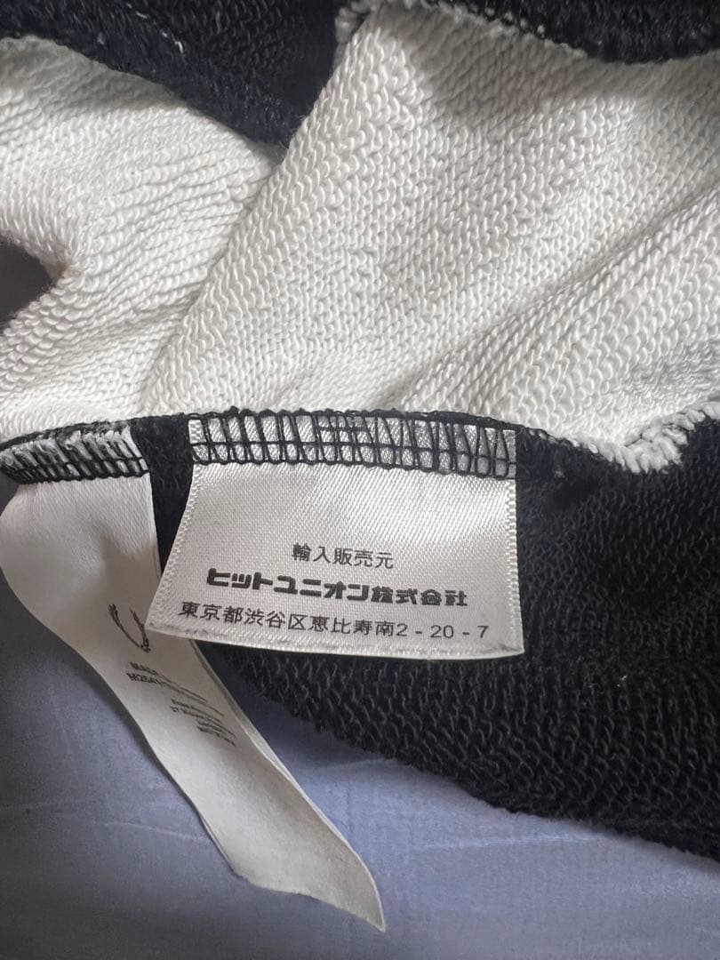【美品】FRED PERRY フレッド・ペリー ハーフジップスウェット S 黒