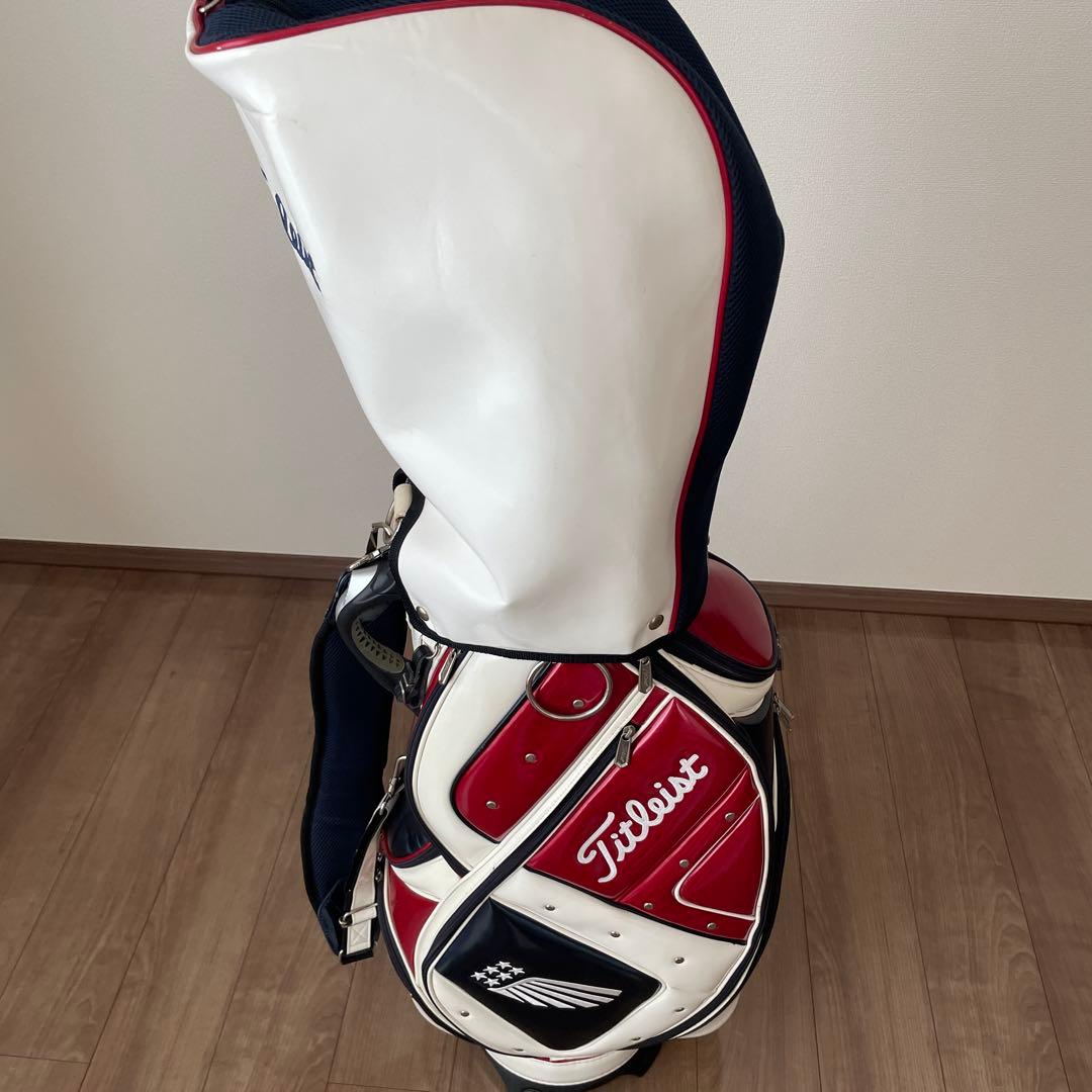 Titleist キャディバッグ ホワイト/レッド/ネイビー