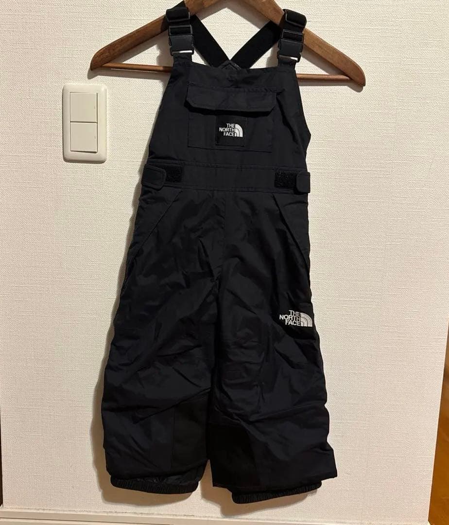 THE NORTH FACE 子供用スキー　オーバーオール 黒 90cm