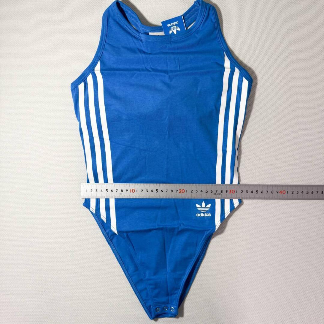 adidas ボディスーツ レオタード コットン Blue 海外XS