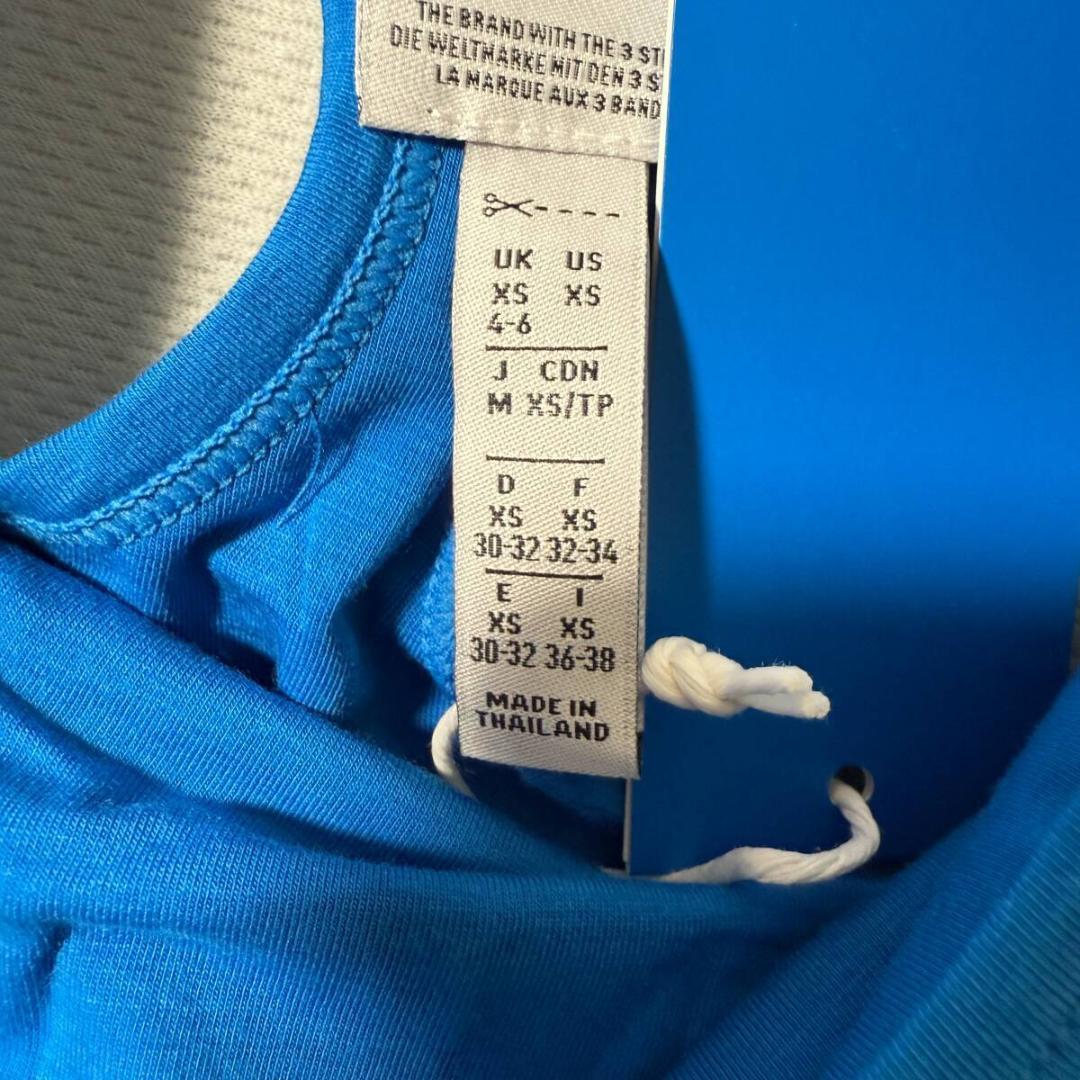 adidas ボディスーツ レオタード コットン Blue 海外XS