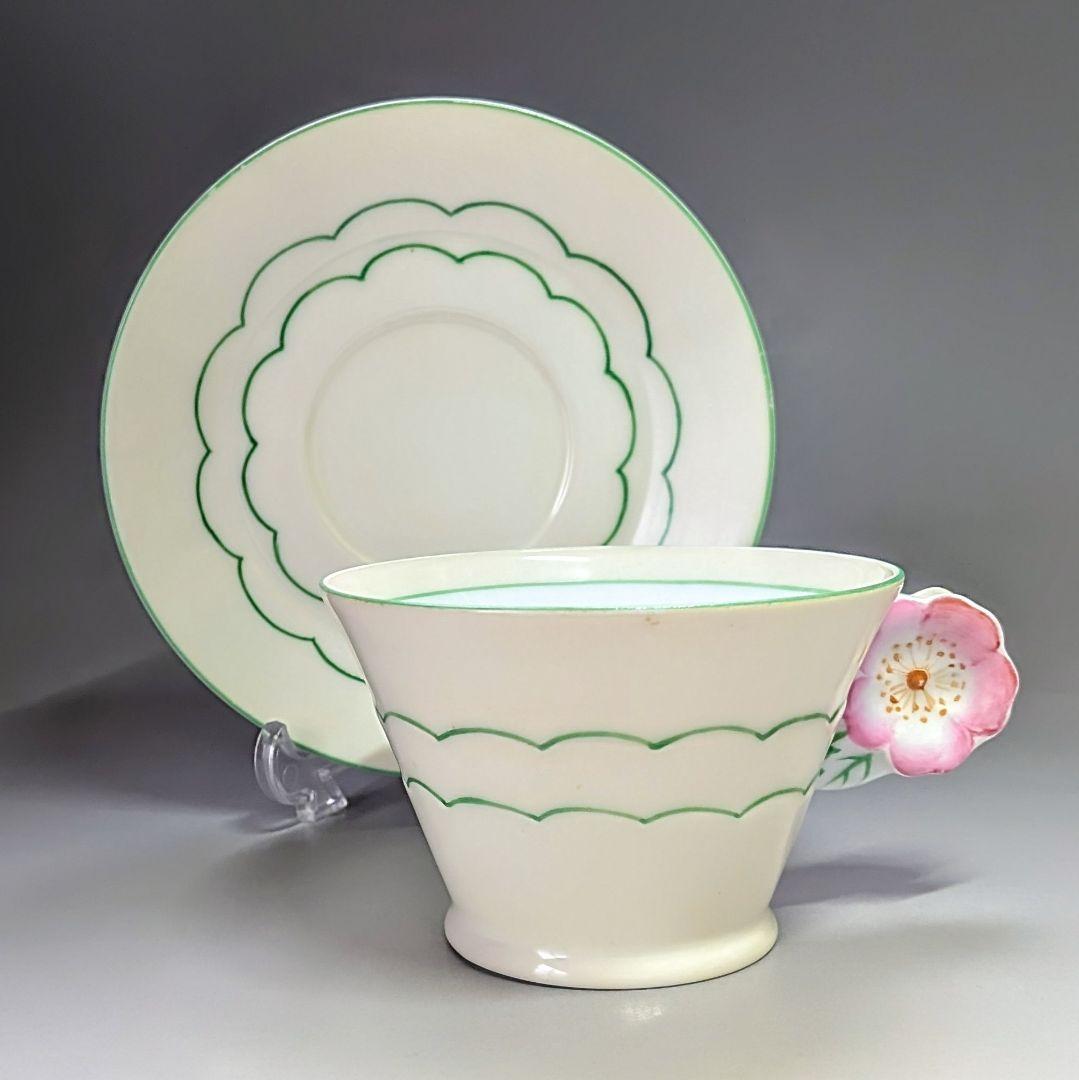 オールドノリタケ フラワーハンドル カップ＆ソーサー 桜風 アンティーク 美品