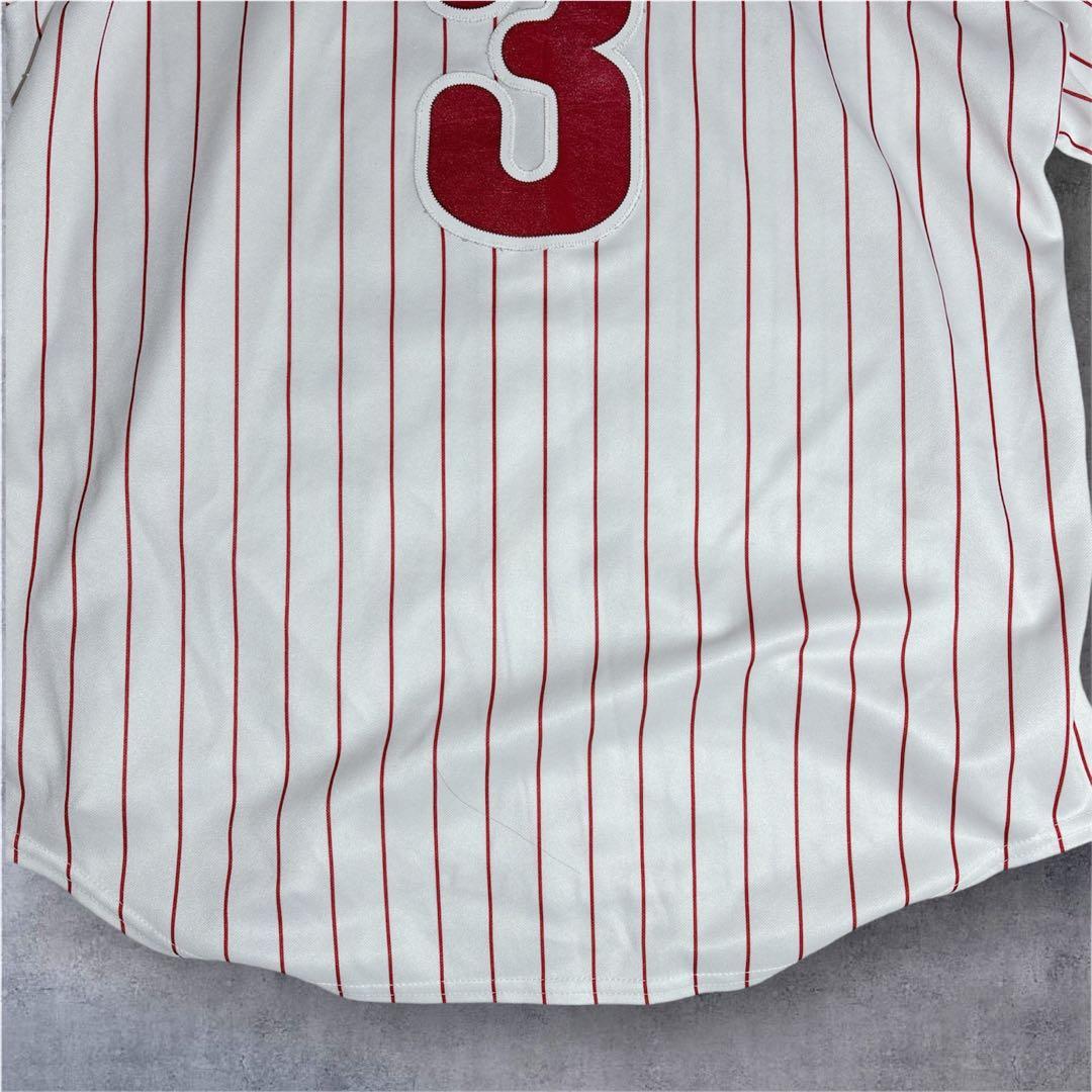 希少 フィリーズ ペンス 3 ユニフォーム Majestic 刺繍 L MLB