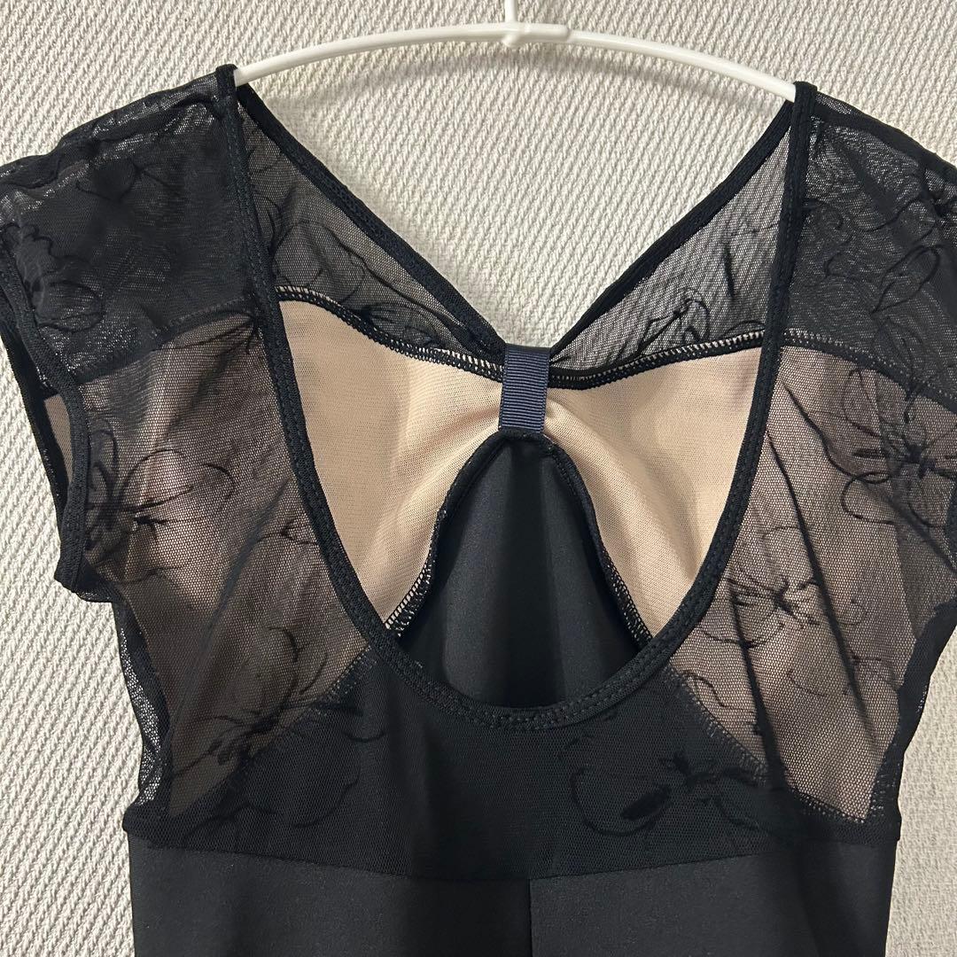 美品　シルフィーヌ　バレエレオタード　大人バレエ　40 L 日本製　リボン　黒