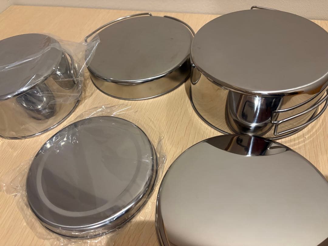 キャンプ用品まとめ売り　調理器具　ナイフ・シェラカップ・クッカー
