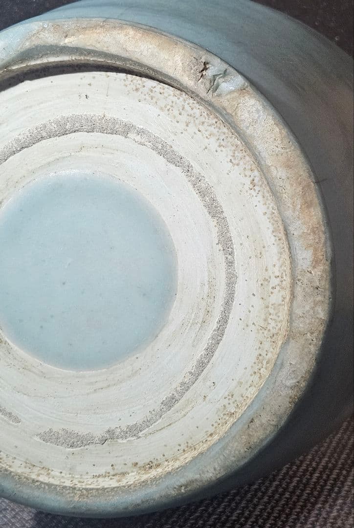 中国古美術　中国古陶磁器　鈞窯系　汝窯系　天青釉　双魚耳　大瓶　花入　オブジェ