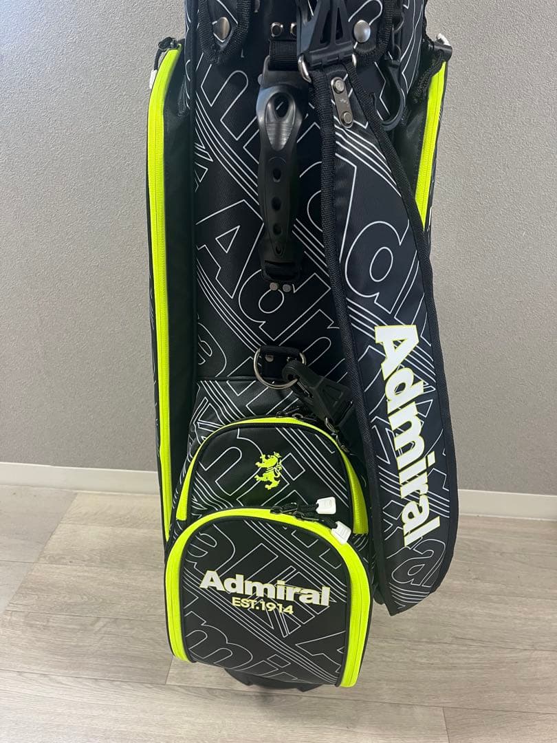 アドミラルゴルフ 黒 キャディバッグ ADMG2BC8 イエロー 黄 ブラック