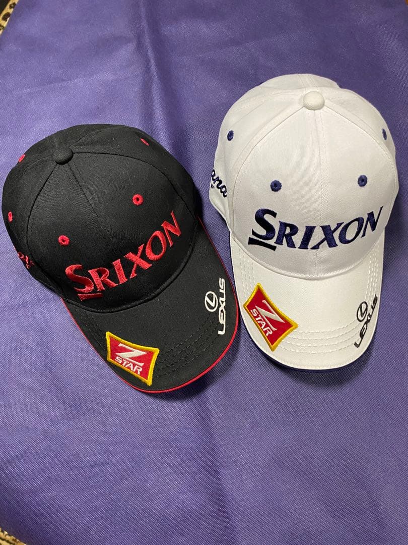 松山英樹モデルのSRIXON、LEXUSキャップ 黒 白 2個セット