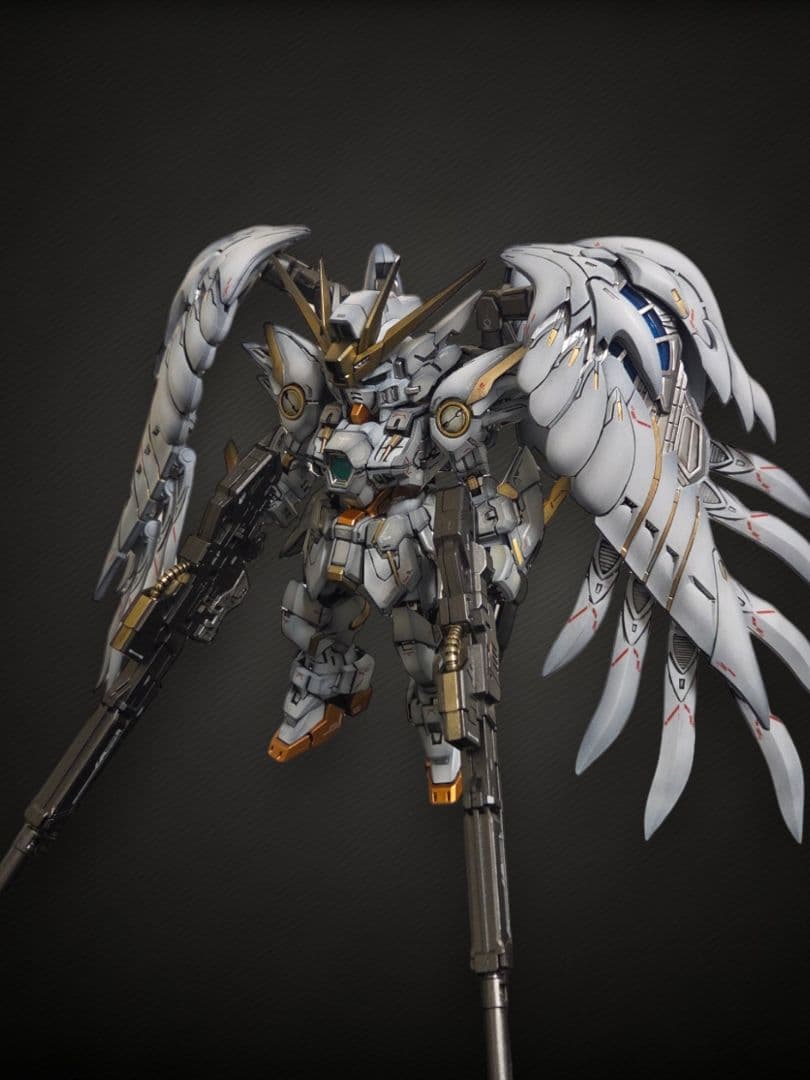 MGSD ウイングガンダムゼロ EW スノーホワイトプレリュード 全塗装完成品
