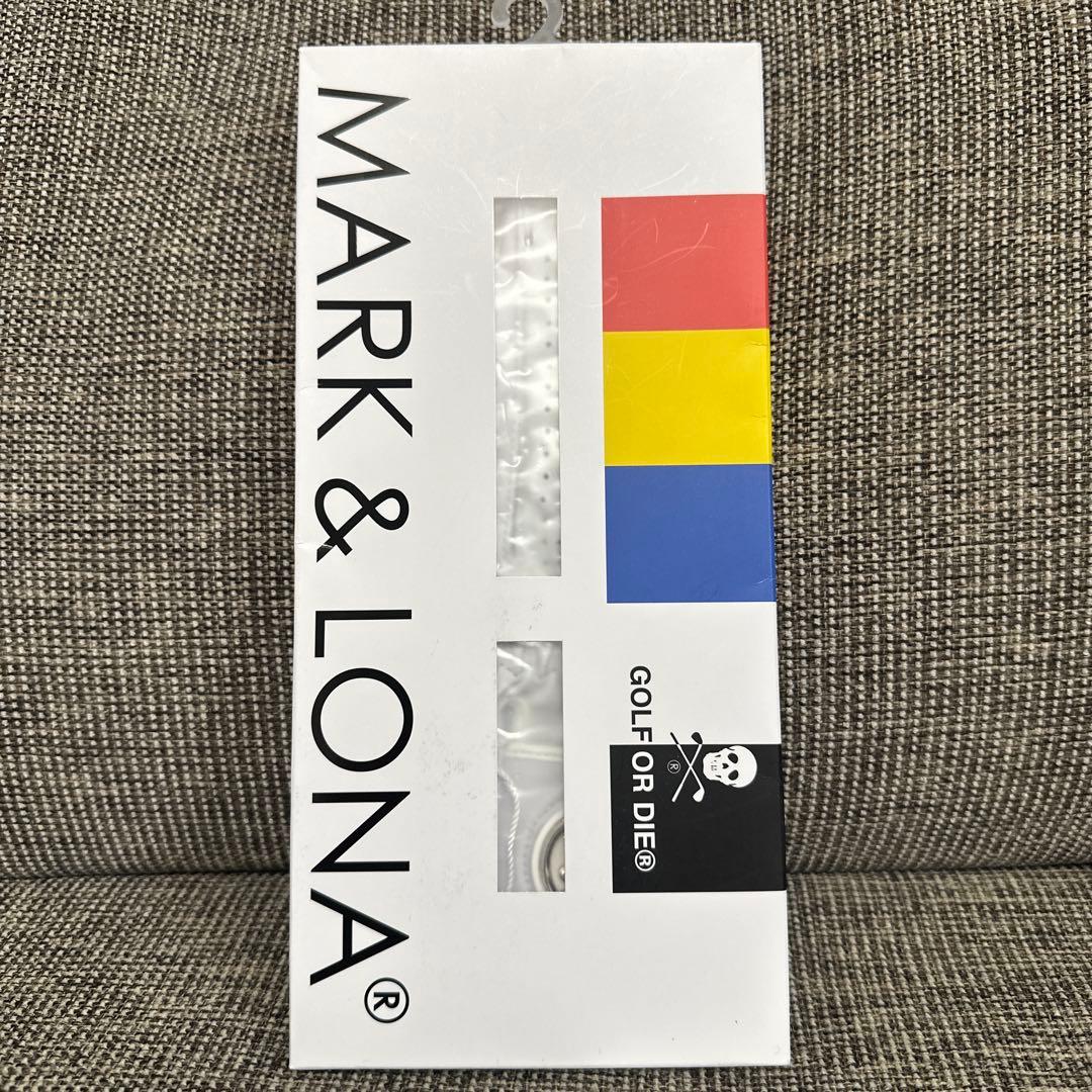 マーカー付　マークアンドロナ　ゴルフ　グローブ　手袋　MARK&LONA 白　黒