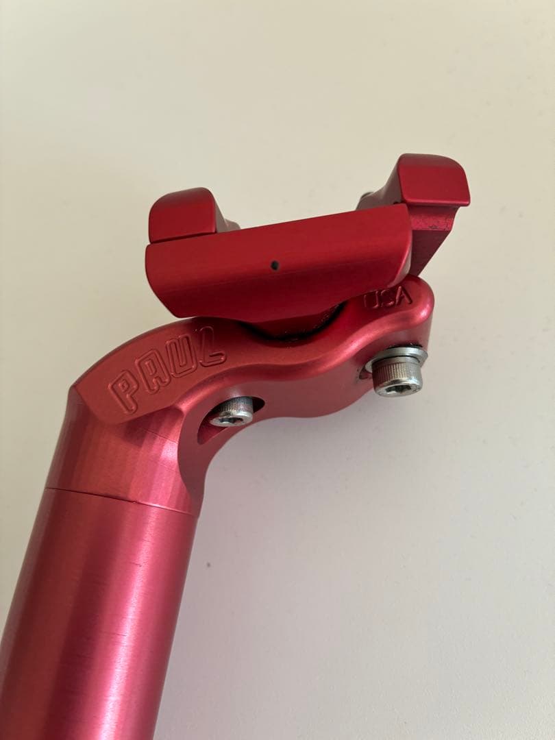 中古 paul シートポスト 27.2mm red キズあり