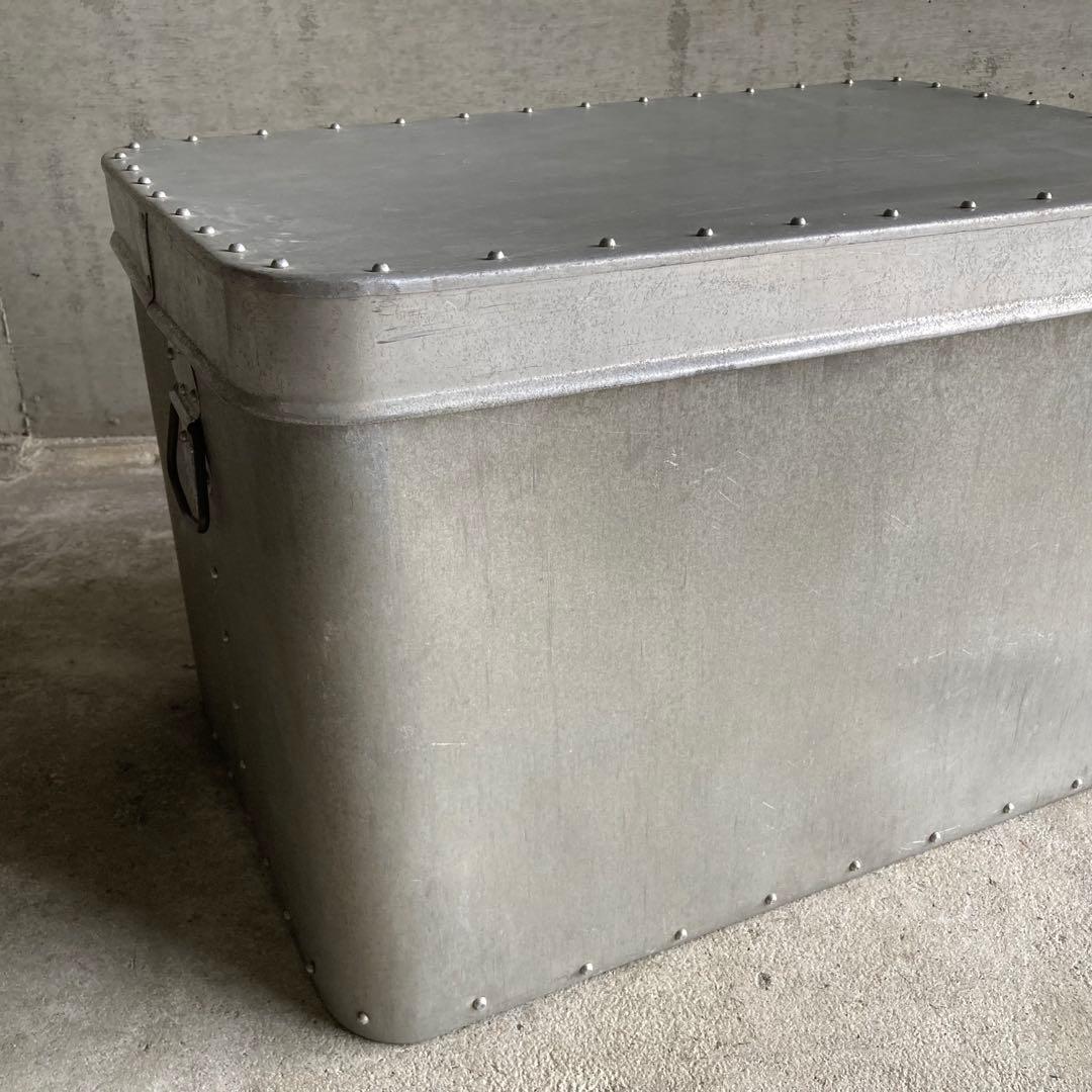 ケース ボックス 金属 アルミ 収納 リベット レトロ ヴィンテージ
