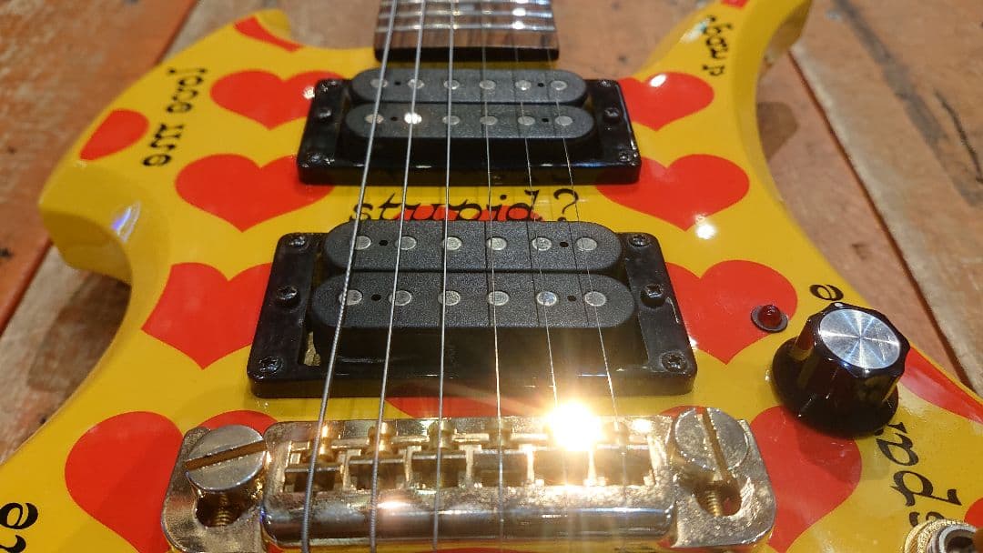 ギター BURNY YH-JR hide Yellow Heart Jr