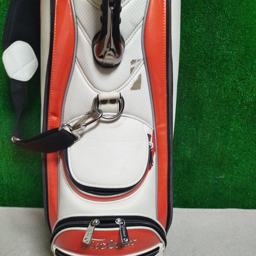 Titleist ゴルフキャディバッグ ホワイトオレンジ
