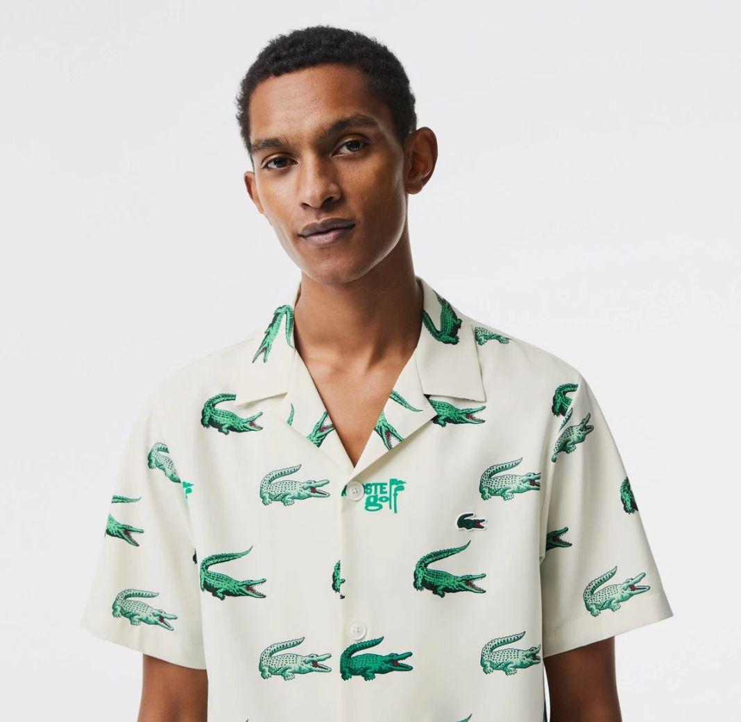 新品 ラコステ LACOSTE ストレッチゴルフオープンネックシャツ 半袖 XS