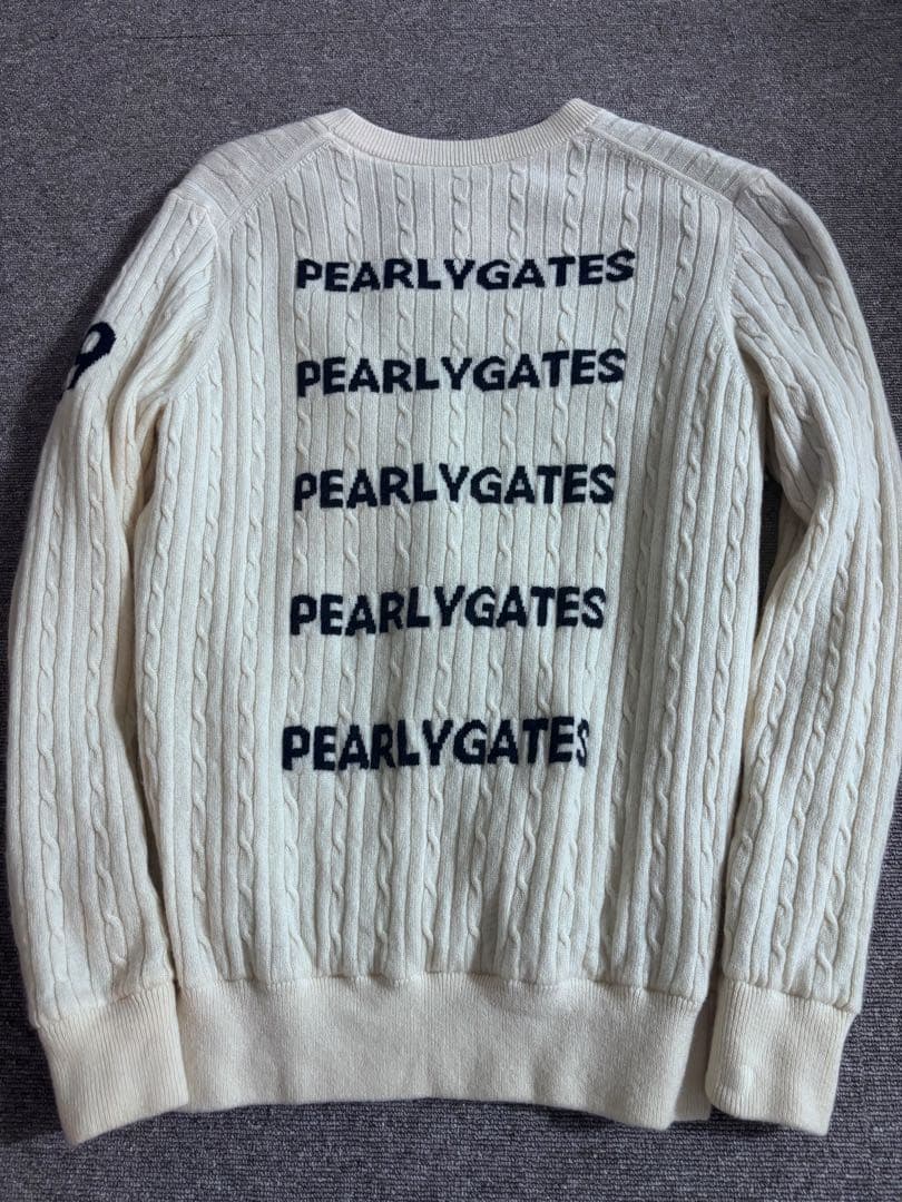PEARLY GATES ケーブルニット極暖セーター