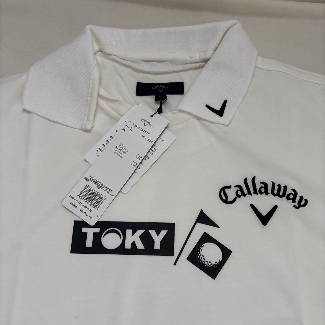 Callaway ポロシャツ Lサイズ ホワイト TOKYロゴ
