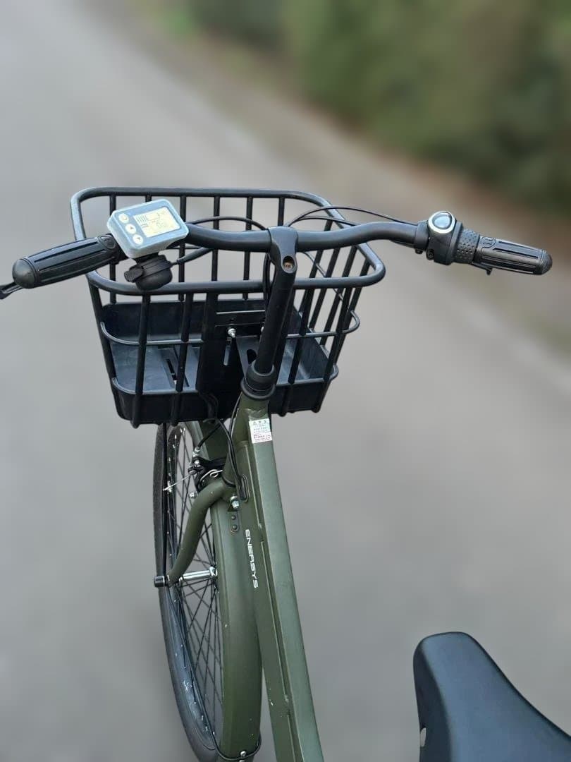 美品　ASAHI ENERSYS Me マットオリーブ 電動自転車 26型