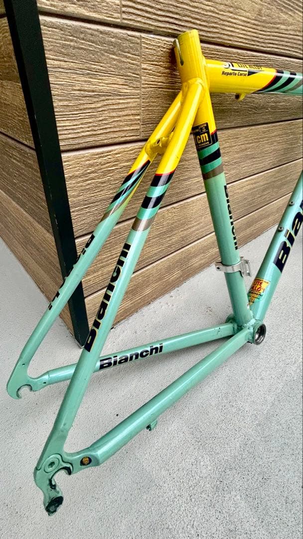 【90年代Bianchi】フレーム＆フォーク＆ヘッドパーツ◆ビアンキ/チェレステ