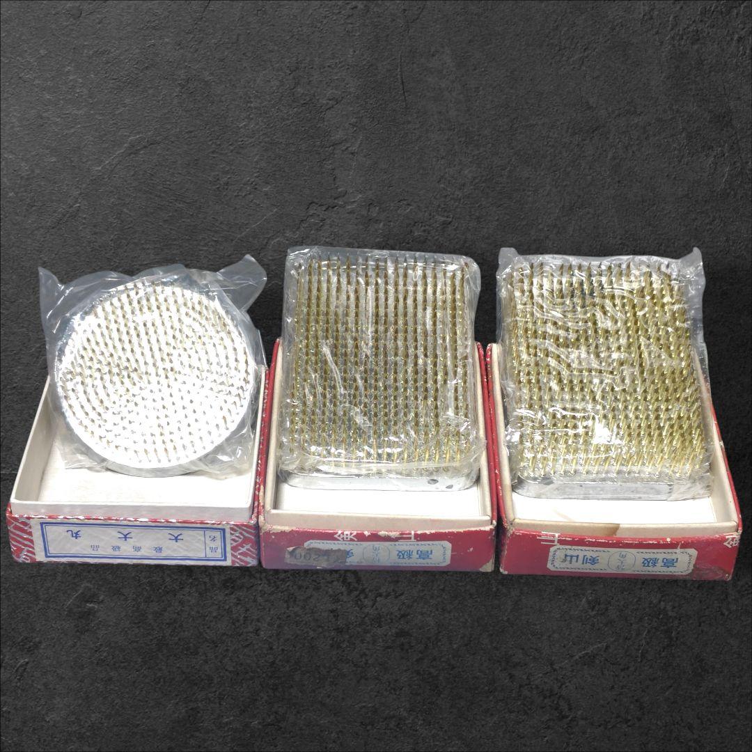 剣山 華道 生け花 各サイズ 角丸銀杏 16個まとめ 未使用品 中古品