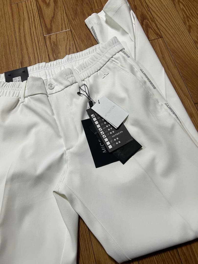 ジェイリンドバーグ　ホワイト ストレッチパンツ UVプロテクト