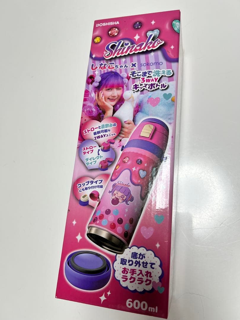 しなこちゃん　水筒　600ml
