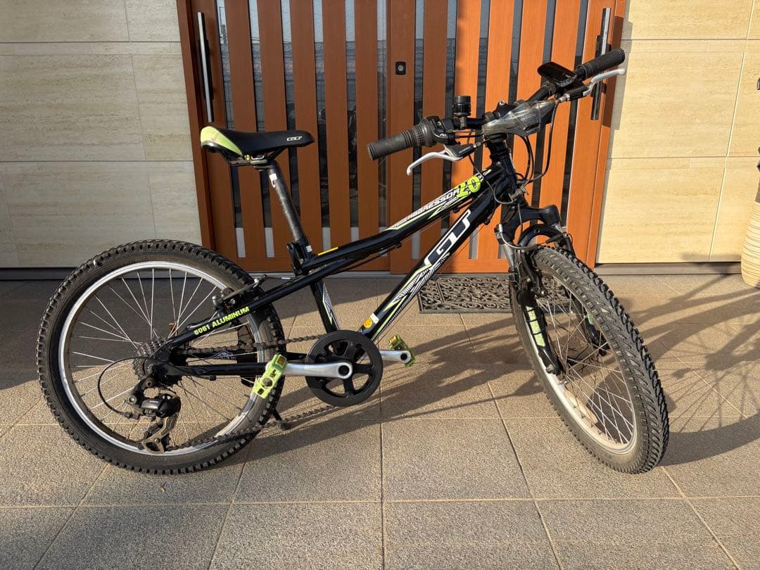 GTキッズ用自転車 AGGRESSOR20 ブラック/グリーン 引取り限定