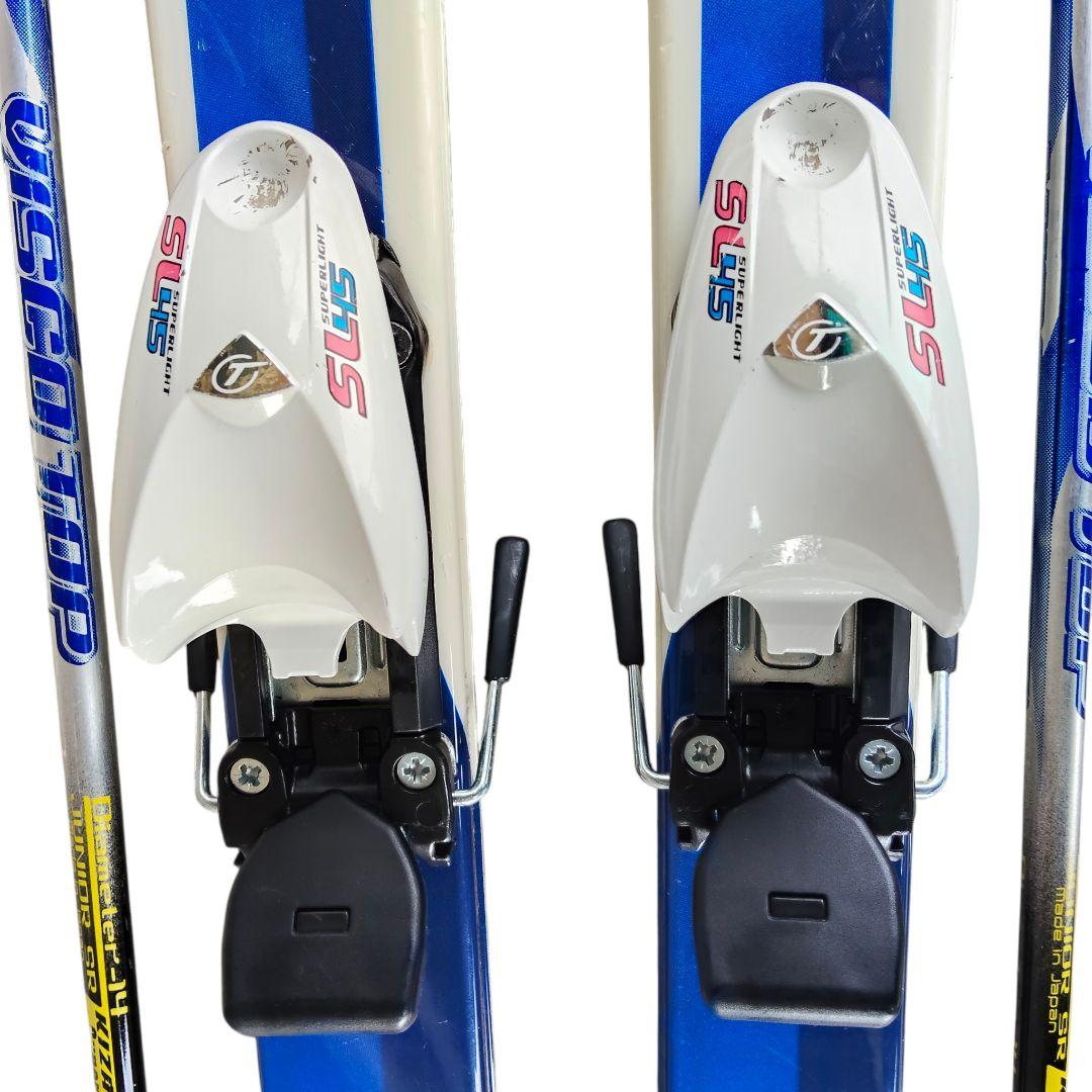 SALOMON 130cm スキー板 KIZAKI 90cmストックセット