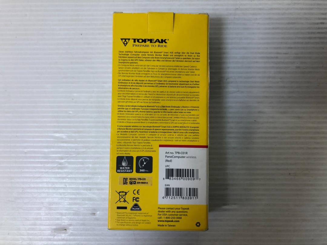 サイクルコンピューター TPB-C01R PanoComputer ワイヤレス