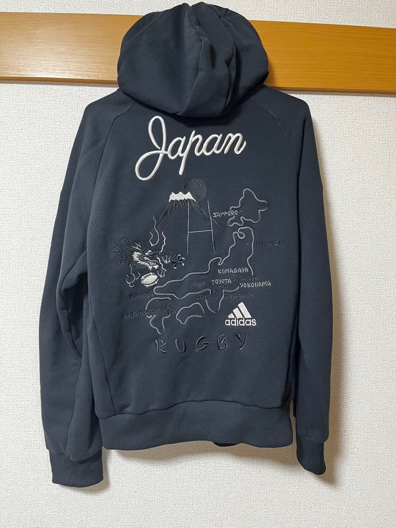 adidas アディダス オールブラックス スカジャン ジップパーカー M