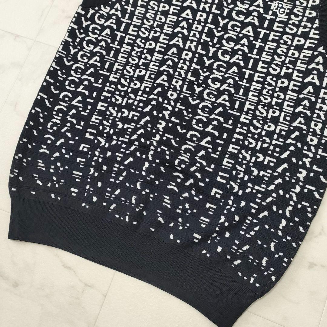 【美品】パーリーゲイツ　ゴルフ　ニットベスト　Vネック　ロゴ　ダークネイビー　5