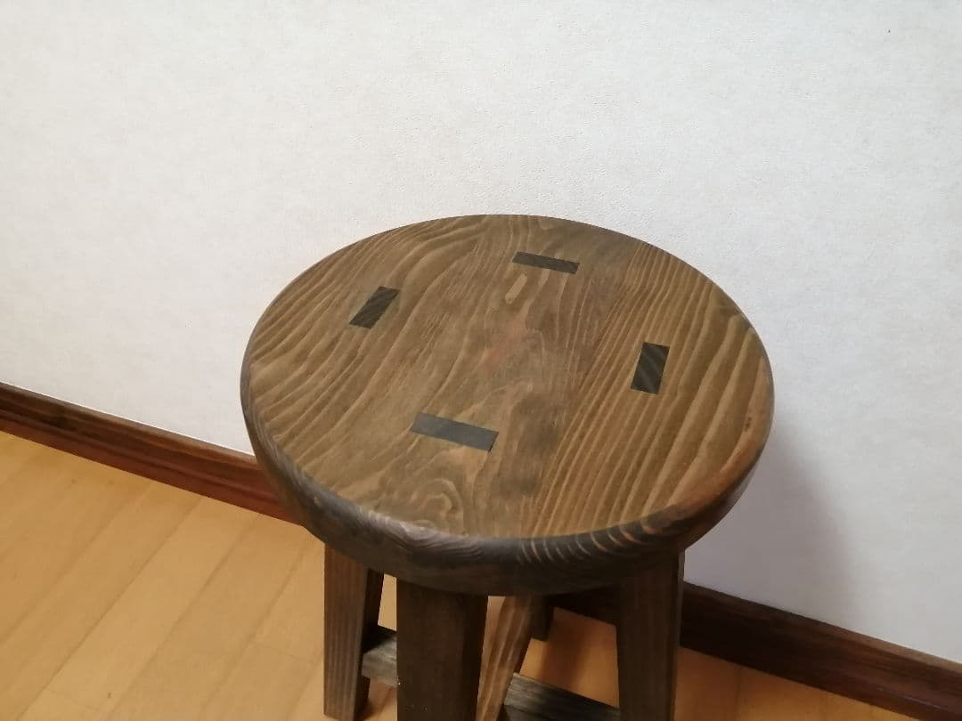 木製スツール　座面幅30cm×高さ47cm　丸椅子　stool