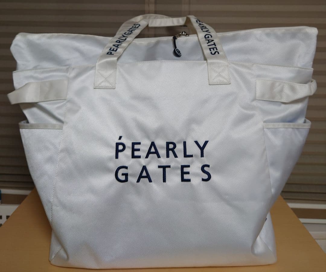 【中古品】PEARLY GATES ゴルフバッグ 大容量 ホワイト