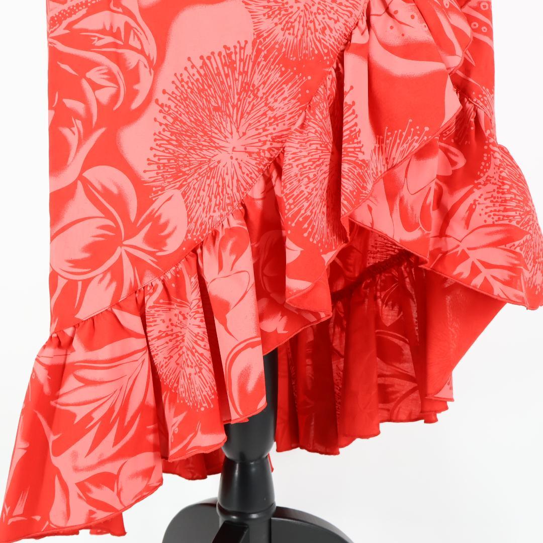 【美品 日本製 フラダンス衣装】レッド MermaidLine MMJ ドレス